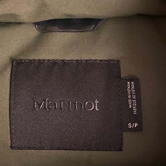 Marmot Mercer Hooded Puffer Down  Jacket Olive Green Size S/P RDS Certified - Picture 10 of 17